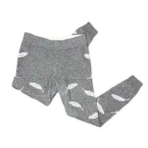 Ann Taylor Feather Print Grey Sweater Jogger